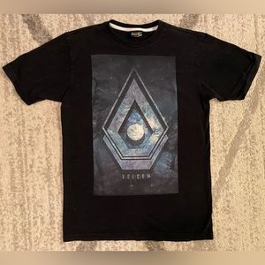 Volcom Mens Graphic T-Shirt Short Sleeve Crew Neck Top Medium Galaxy Logo